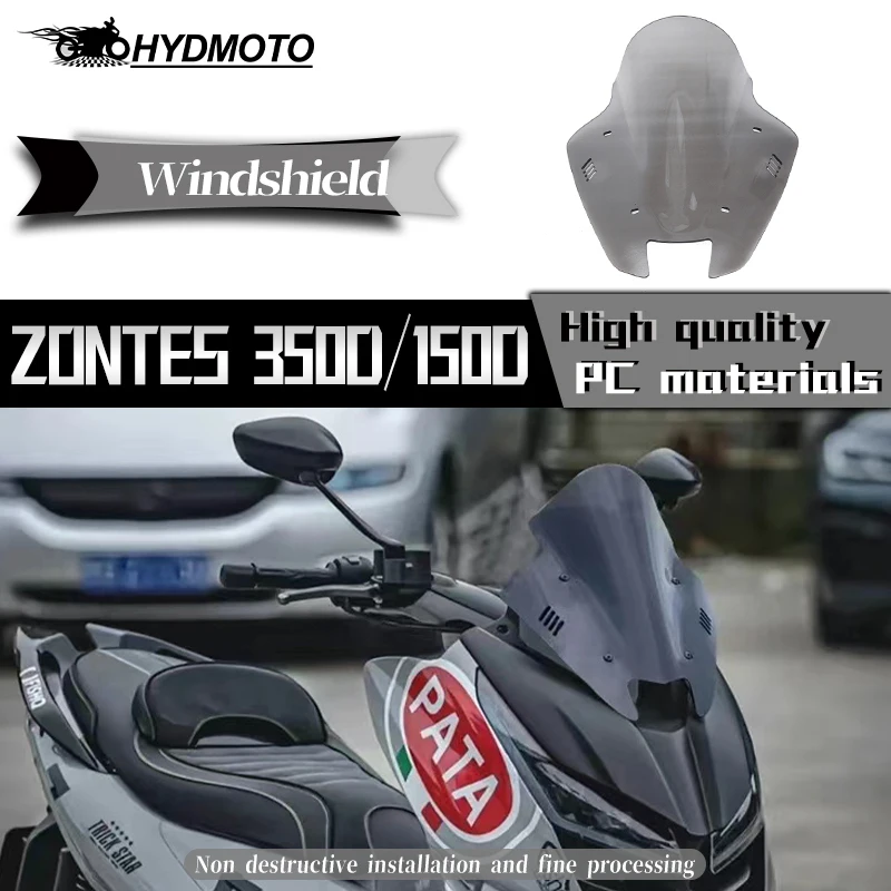 

For Zontes 350D 150D 350 150 D ZT150D ZT350D ZT150T-D Motorcycle Accessories Sport Windscreens Windshield Wind Gray Deflectors