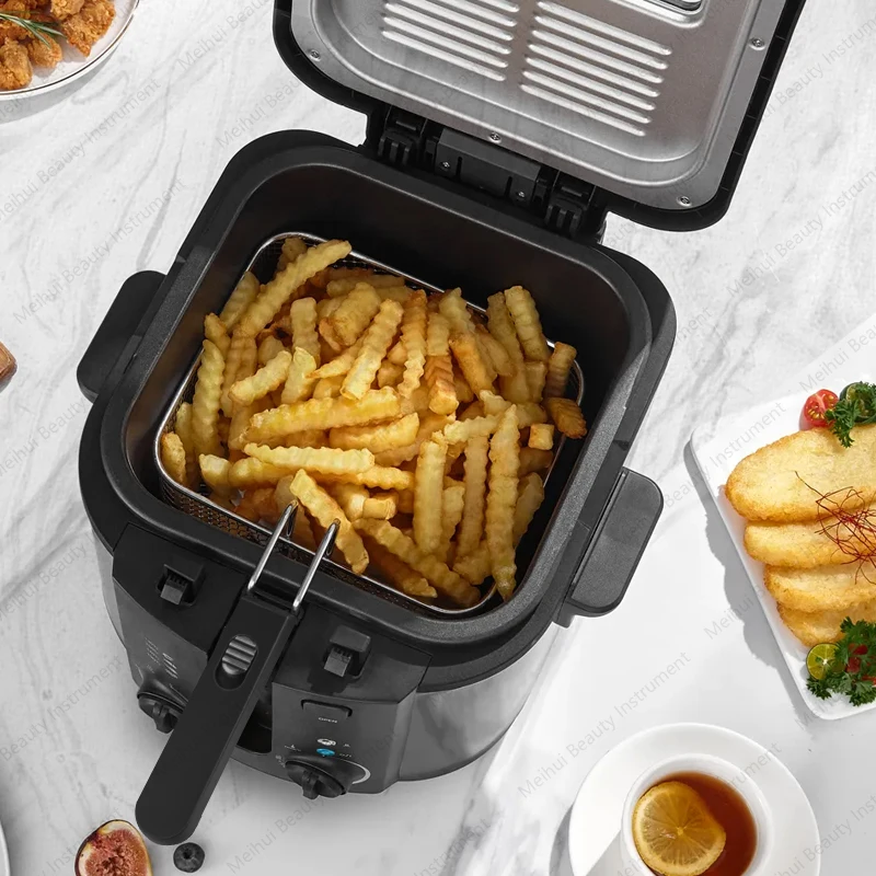 High Power Removable Liner Electric Fryer Home Commercial Chicken Chops French Fries Fryer
