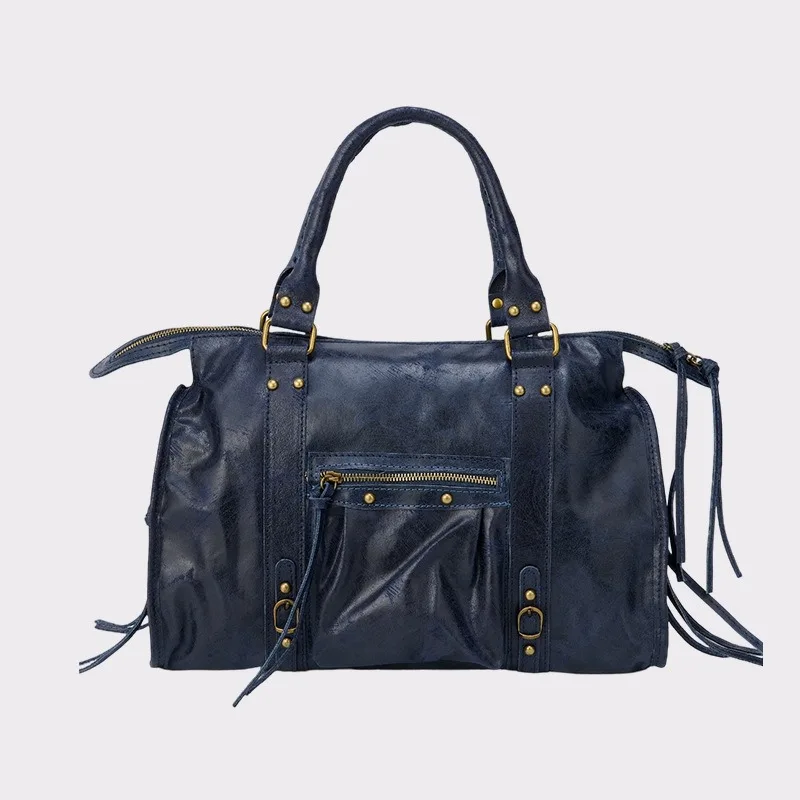 2026 New Vintage Motorcycle Tote Bag Large Capacity Women Handbag Y2K Streetwear Shoulder Bag for Ladies