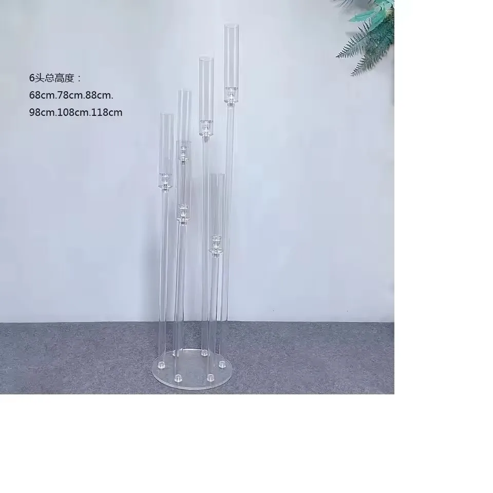 6 Stück/10 Stück Klare Acryl-Kerzenhalter Hochzeits-Tischdekoration Kerzenleuchter - Transparente Kerzenständer für Event- und Partydekoration – Detail 7