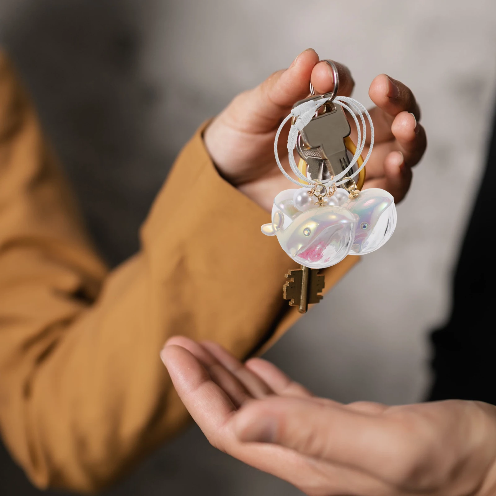 

3pcs Dolphin Keychain Cute Animal Keyring For Bag Car Keys Pendant Decor Kids Girls Party Favor Gift Summer Charm Accessory