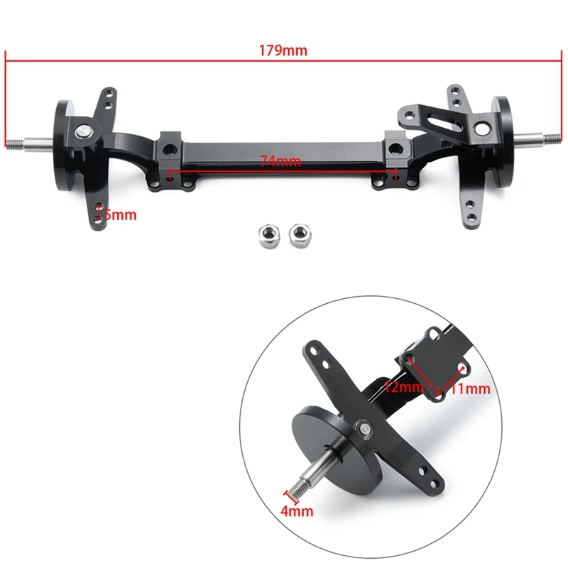 Metallo Assale Anteriore Sterzo Montaggio Asta di Collegamento Asta di Collegamento No Power Per Tamiya 1/14 RC Camion Trattore Auto Aggiornamenti Parti