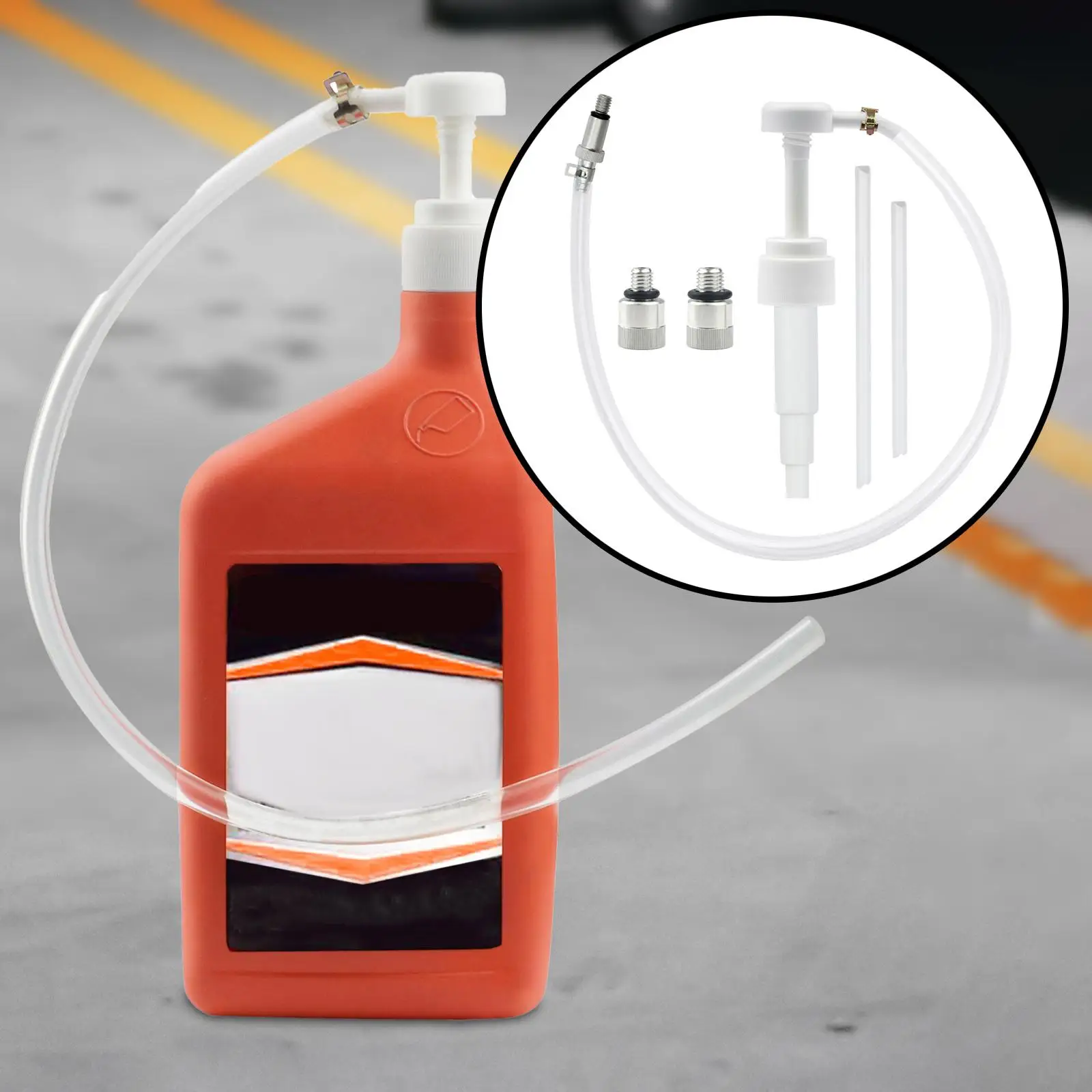 

Lower Unit Gear Oil Pump Kits for Standard Quart Bottles with 3/8 inch Metal Swivel, Adapters Fluid Pump for Automotive Car