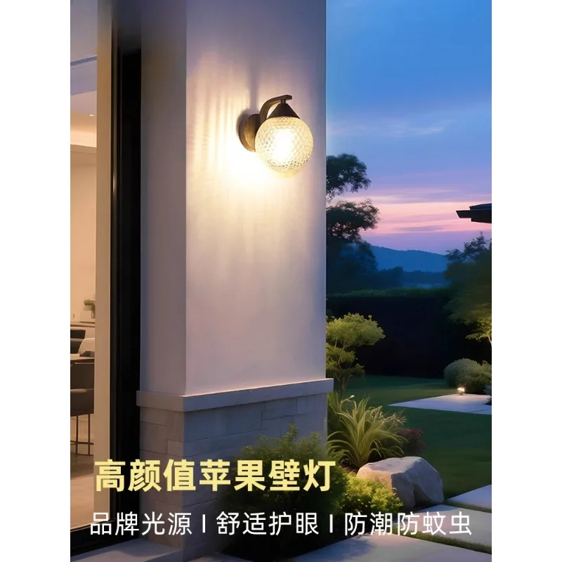 

Уличный настенный светильник, водонепроницаемый светильник для входа на вилле, двора, балкона, новый самоблокирующийся светильник для дома, уличной садовой террасы