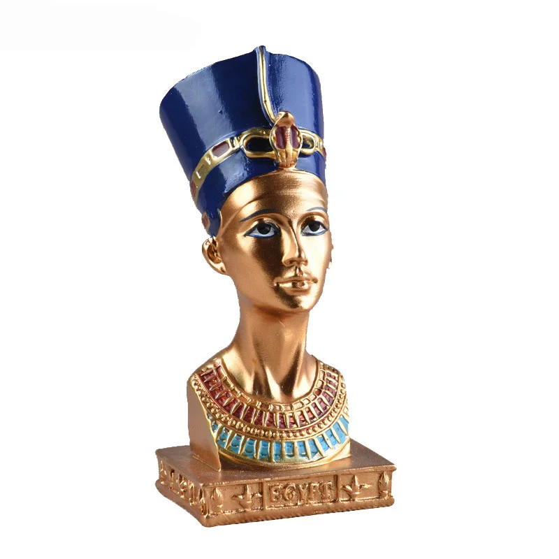 Glamorous Ancient Egyptian Pharaoh Queen Sculpture Ornament Resin Figurine Statue Miniatures Home Furnishing Office Decoration