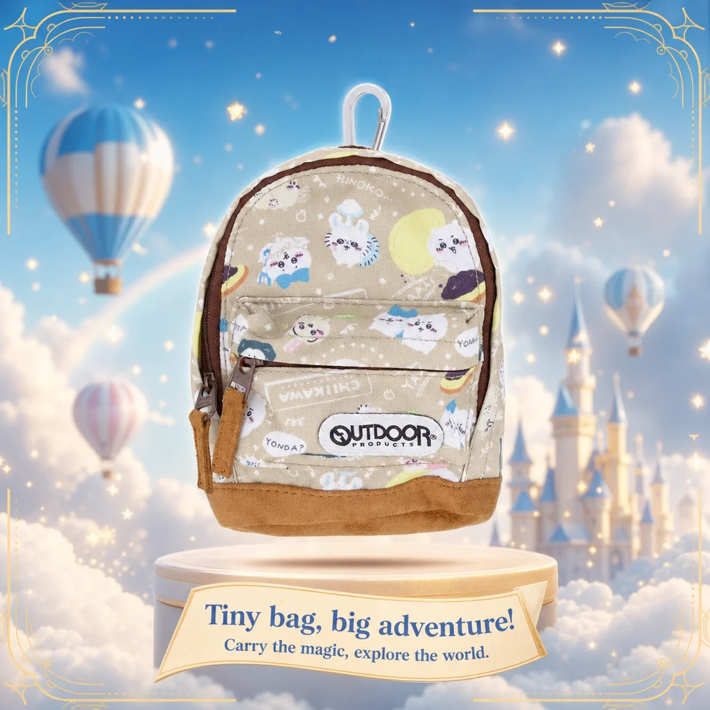 New 2025 Japanese Style Cartoon Cute Chiikawa Backpack Shaped Small Bag Funny Creative Pencil Case Handbag Makeup Bag Trendy