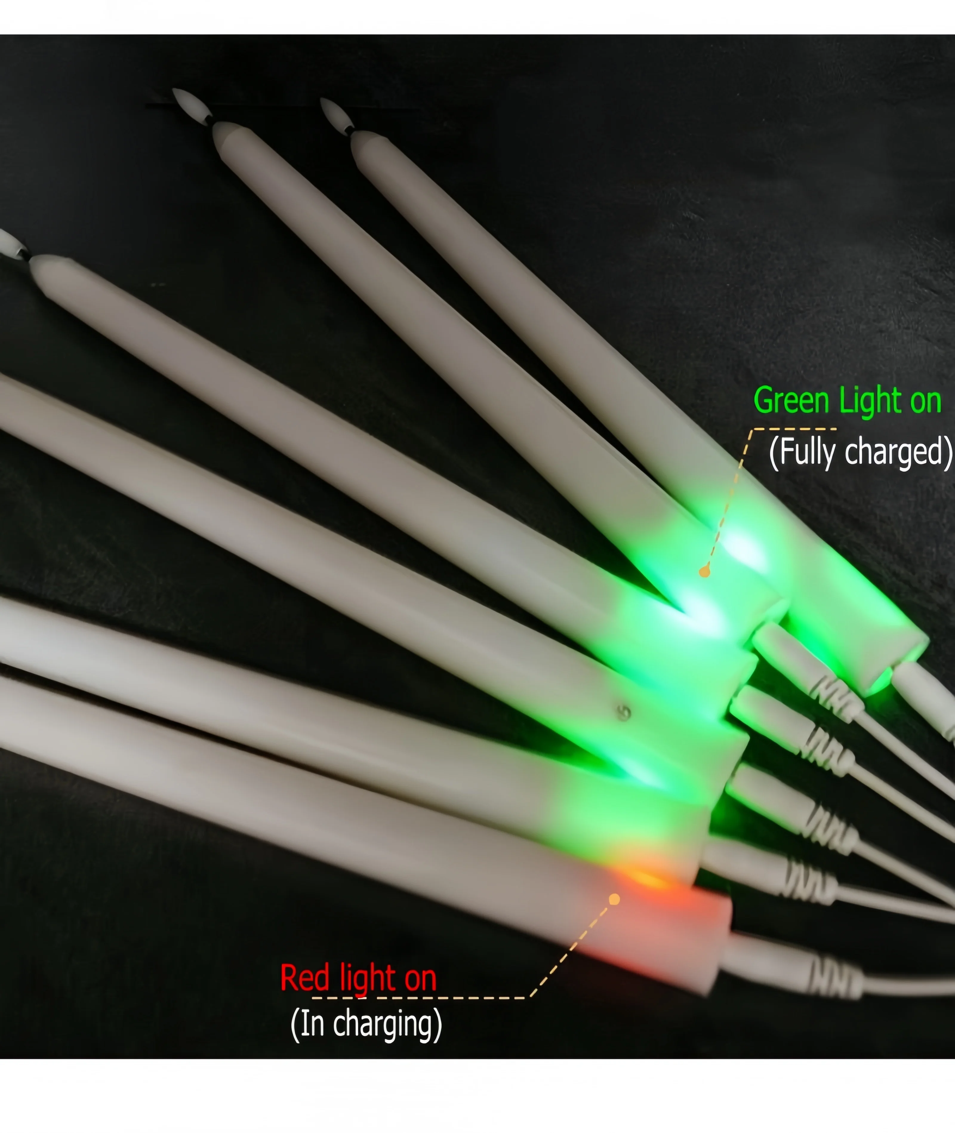 Led Taper stick Candle flickering w/10-key Remote Timer 3D wick Rechargeable Flameless Candlestick Christmas Home Wedding party