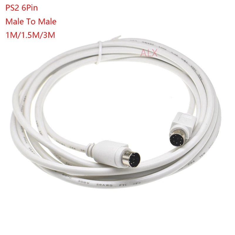 1Pcs 6 Pin PS2 PS/2 Male To Male Extender Cable Adapter Joiner Connector 6Pin Keyboard Mouse Extension Cable Wire