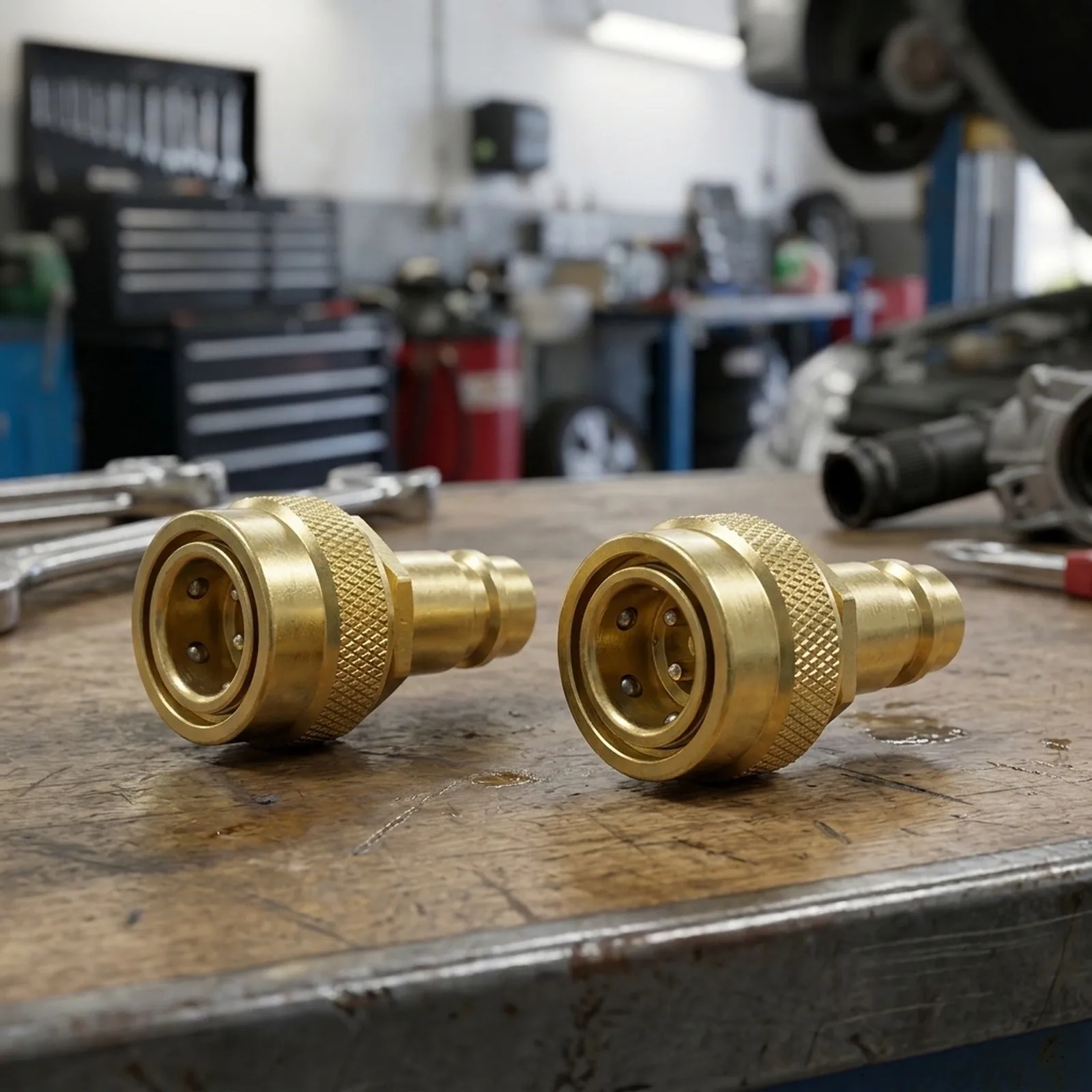 Adjustable Connector Pressure Connector High Pressure Resistant Solid Brass Construction Brass Adapter For R134A for r1234yf