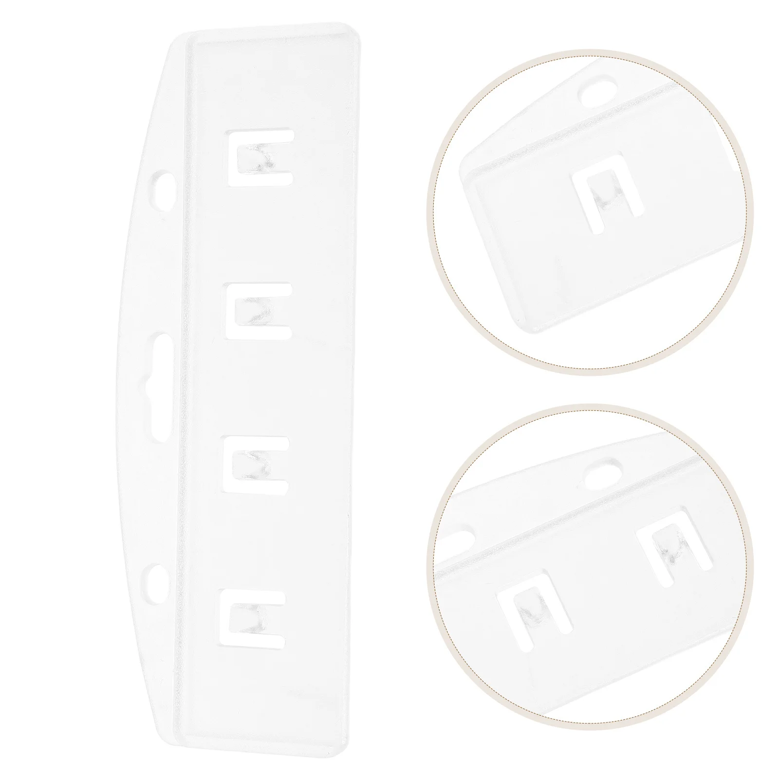 

20pcs Frosted Transparent Holders Hard Semi-Open Badge Protectors For Id Access Cards Secure Retention Lightweight