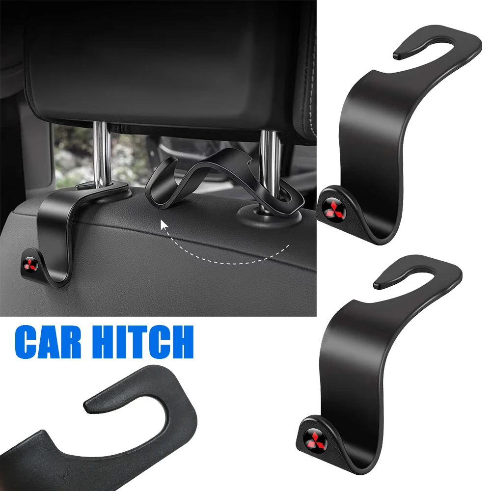 2pcs Car Seat Backrest Hidden Multi-Functional Hook For Mitsubishi ASX Ralliart Lancer Cordia Pajero Outlander Eclipse L200 EVO