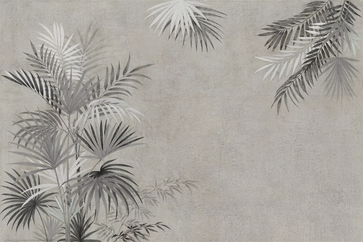 

Southeast Asian Rainforest Plant Leaf Wallpaper Grey Purple Blue Banana Leaf Wallpaper Whole House Palm Leaf Decorative Painting