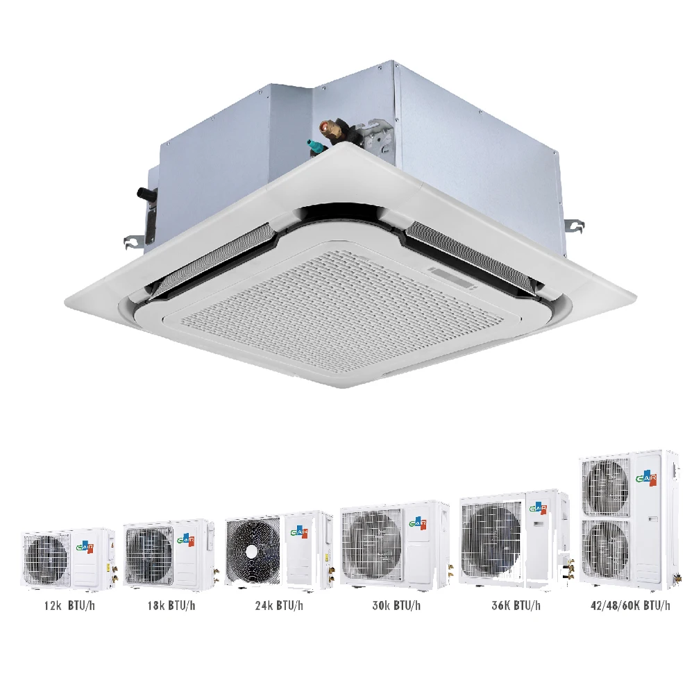 50/60Hz 36000 60000K Light Commercial Air Conditioning Inverter ceiling Cassette R410a split  handler unit conditioner