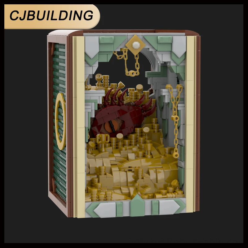 

1516PCS MOC Rings Movie Scene Book Nook Corner Red Dragon Awakening Model DIY Building Blocks Set Assembling Toys MOC-222251