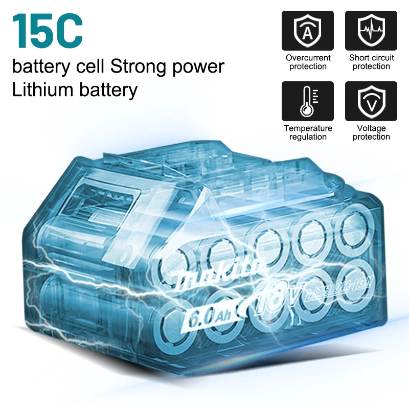 100% original Makita 18V 9.0AH rechargeable battery, suitable for BL1850 BL1850B BL1830B BL1830B BL1840 BL1840B power tools