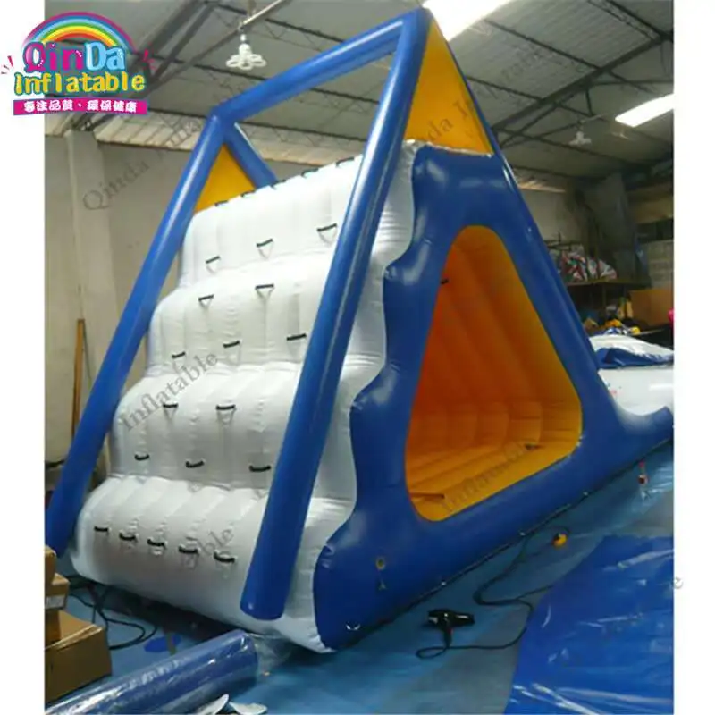 

Customs Color Summer Seaside / Lake Climbing Wall Rock Climbing Holds Toys Pool Inflatable Water Park Slides