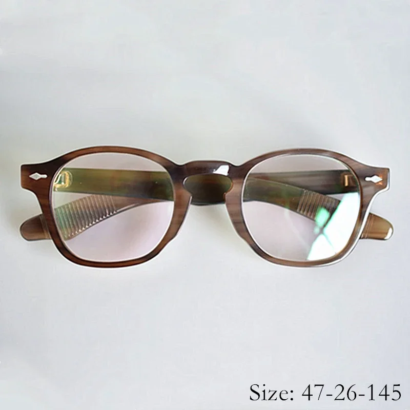 Limited Vintage Fashion Sphere Myopia Optical Eyeglass Frame 8mm Thick Natural Buffalo Horn Oval Design Women Man High Quality