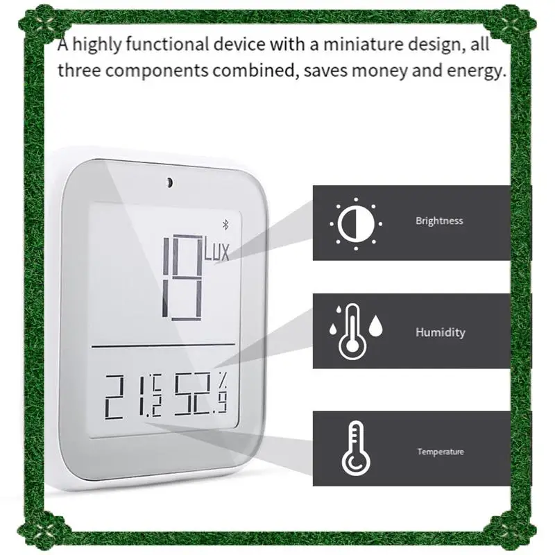 24-Stunden-Lieferung Tuya Smart App Control Thermometer Temperatur Luftfeuchtigkeit Helligkeit Detektor Sensor Bluetooth Mesh Smart Licht