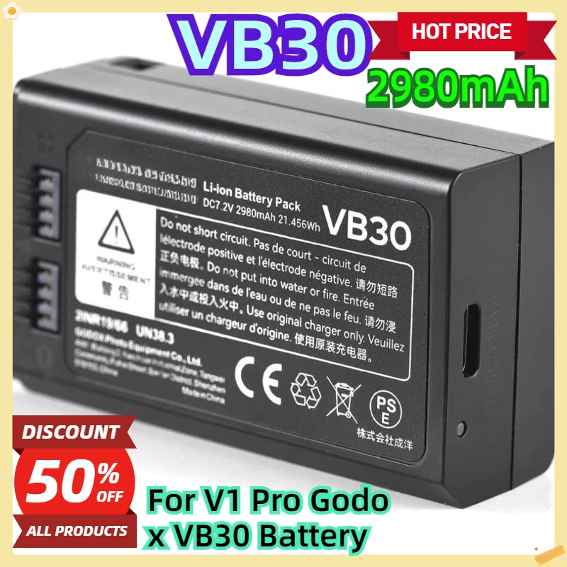 

For V1 Pro Godox VB30 Battery