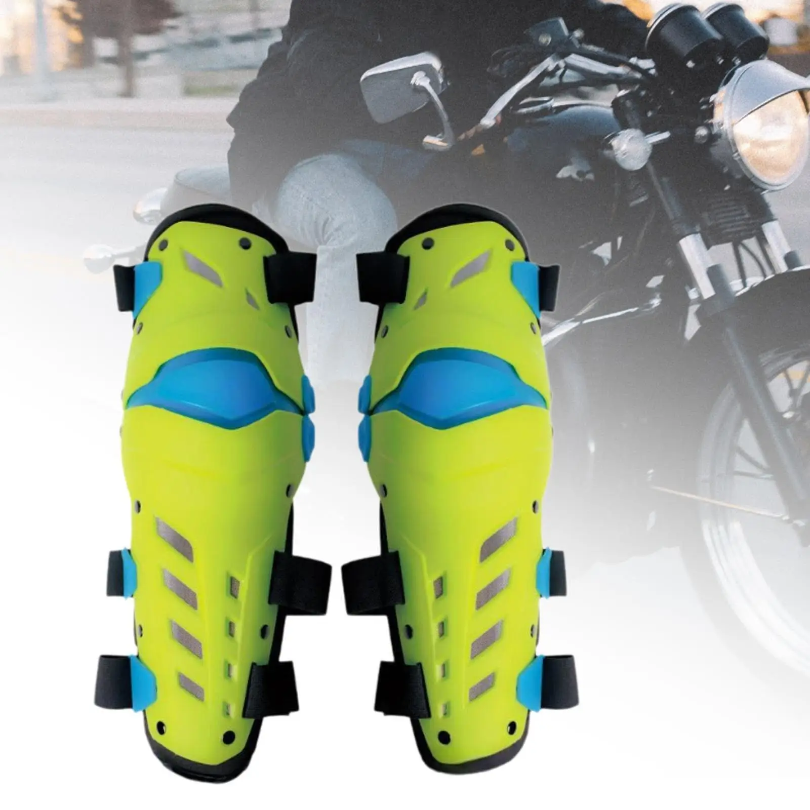 Motorcycle Knee Protector for Riding Winter Ski Hard Shell Adjustable Knee Guards Breathable Lightweight Comfortable Shin