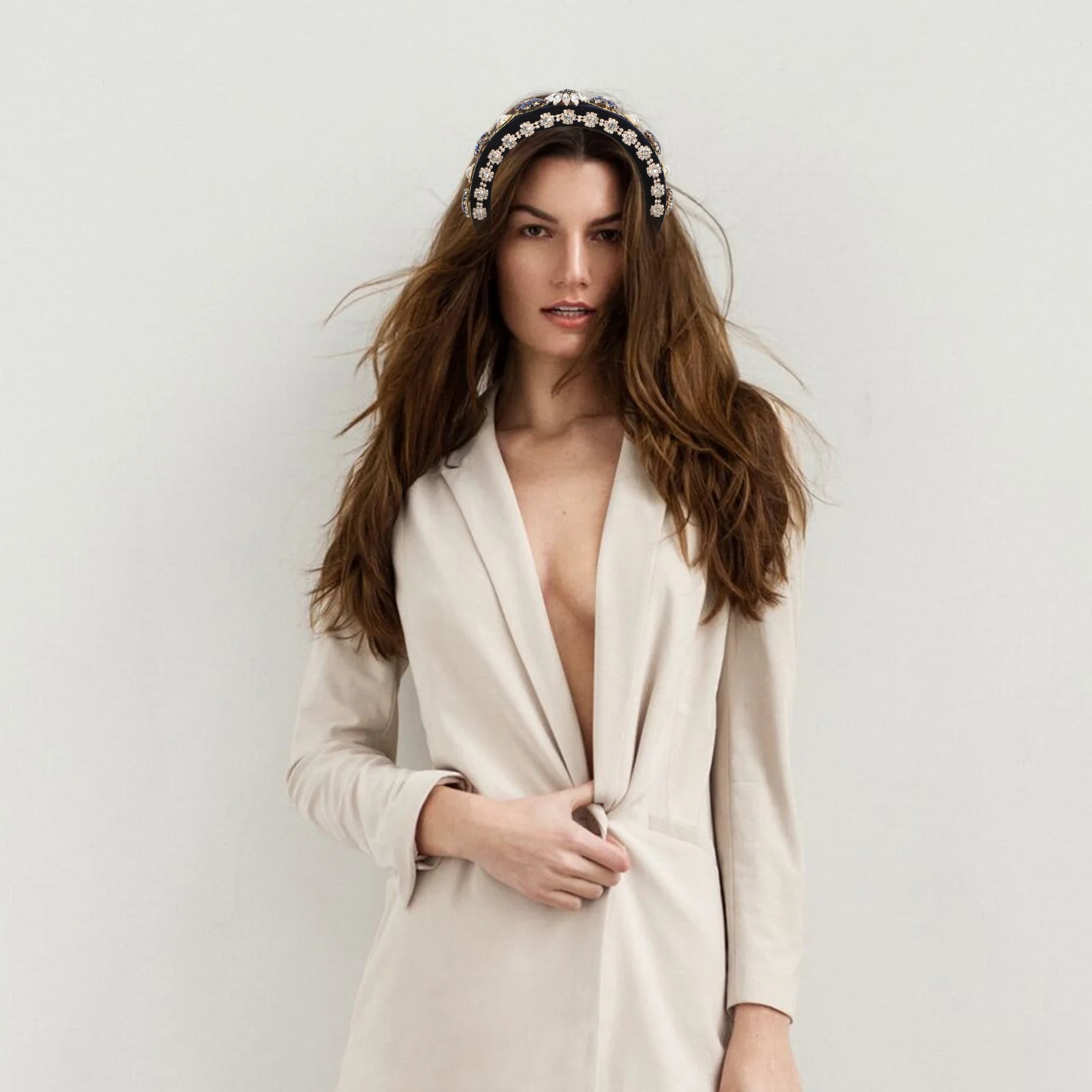 

1Pcs Baroque Style Elegant Woman Headband Charming Hair Hoop for Daily Use Party Travel Decorative Hair Accessories