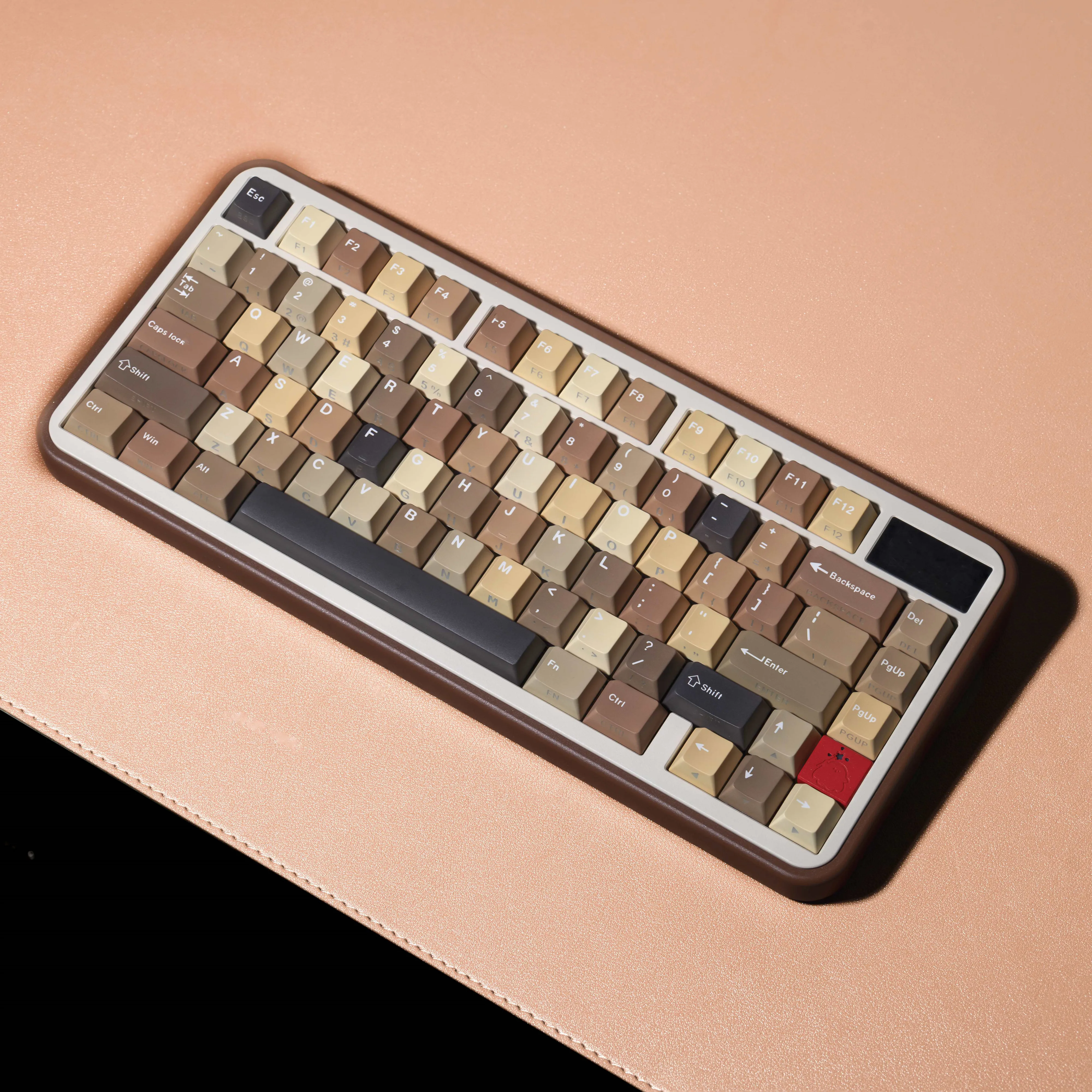 JCM Milk Coffers Keycaps Dye-Sub Double Print PBT Side Light Cherry Profile DE/FR/KR/RU//ES For Mechanical Keyboard Fun60