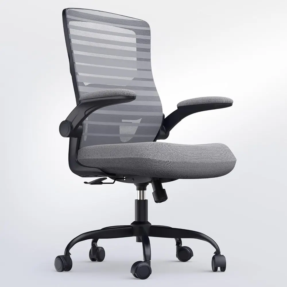 4 Thick Ergonomic Office Chair Cushion with Lumbar Support and Padded Armrests for Long-Term Comfort