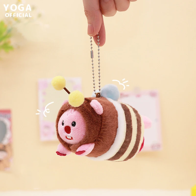 Cartoon Loopy Cross-Dressing piccolo animale Tsum Tsum peluche bambola portachiavi Kawaii coppia borsa da scuola ciondolo accessori regalo