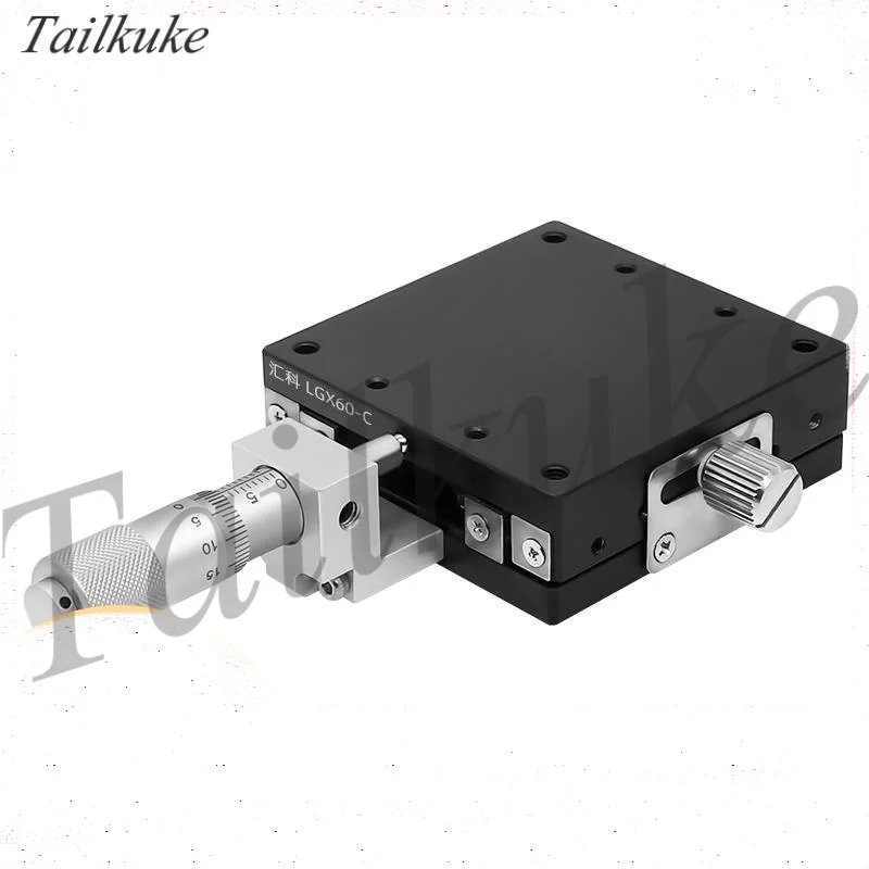 x軸変位ステージ-lgx-lgy40-60l-c-r-手動スライドステージ精密光学動作微調整可能なスライドステージ