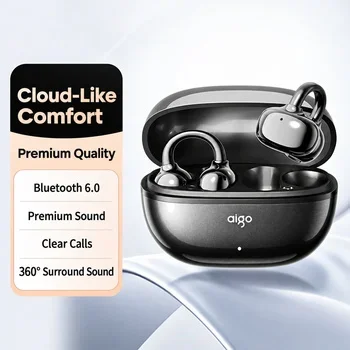 AIGO CJ179 Open-Ear Clip-On Wireless Bluetooth Earbuds with Long Battery Life for Sports For Gifts