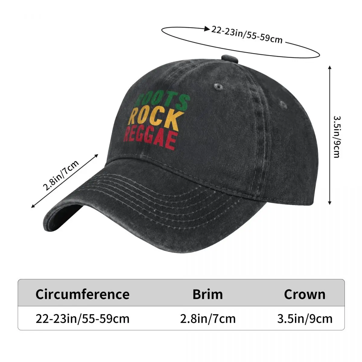 Roots Rock Reggae Fashion Baseball Cap Peaked Cap Men's Hat Women's Cap Baseball Caps