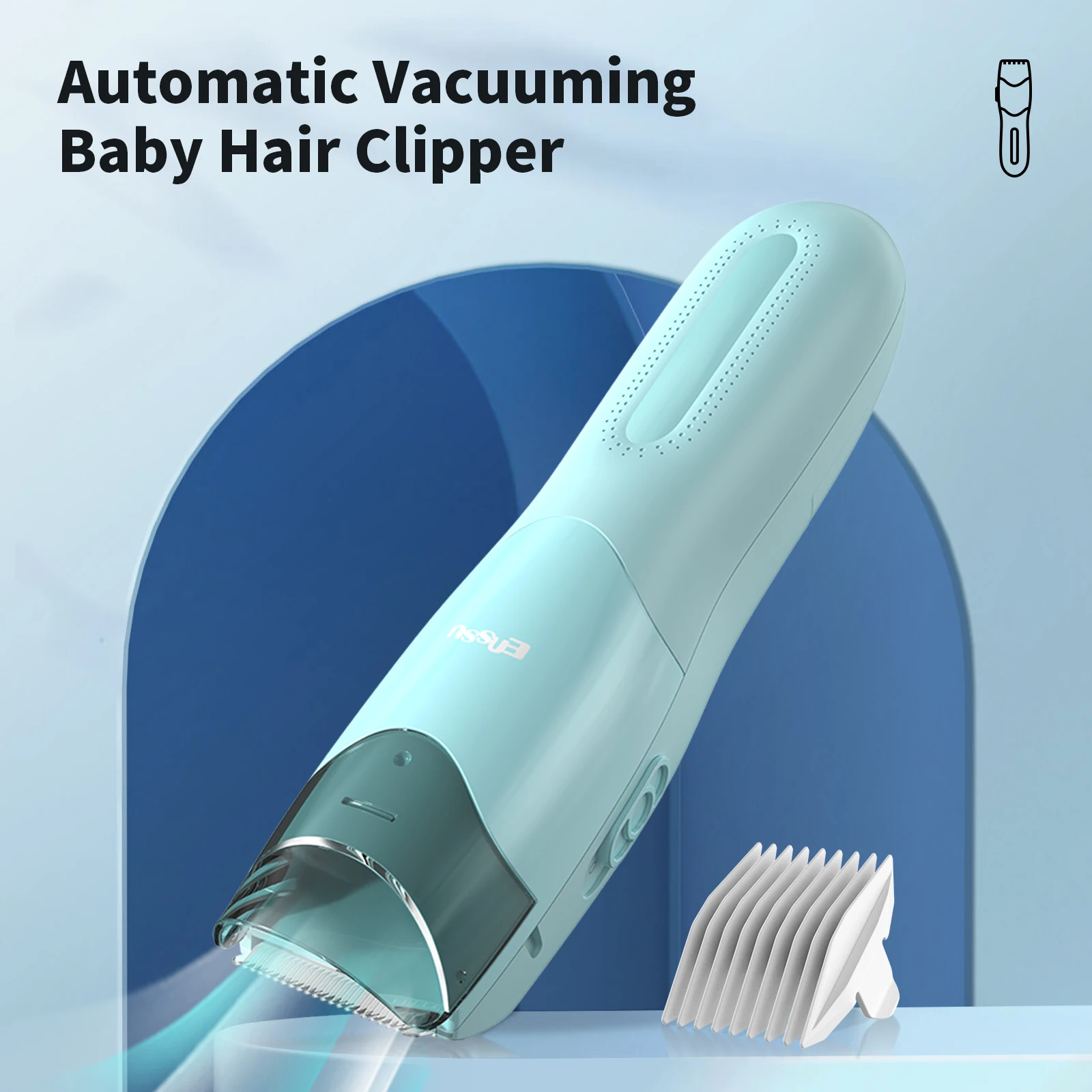 NEW Hair Clipper With Vacuum, Quiet Hair Trimmer Set, Waterproof Rechargeable Cordless Hair Cutting Kit With Safe Ceramic Blade