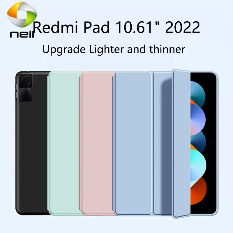 

Для Xiaomi Redmi Pad 10,61 2022, чехол из искусственной кожи, трехскладная откидная подставка для планшета, чехол для RedMi Pad 10,61 дюйма Mi pad 5 Pro Funda