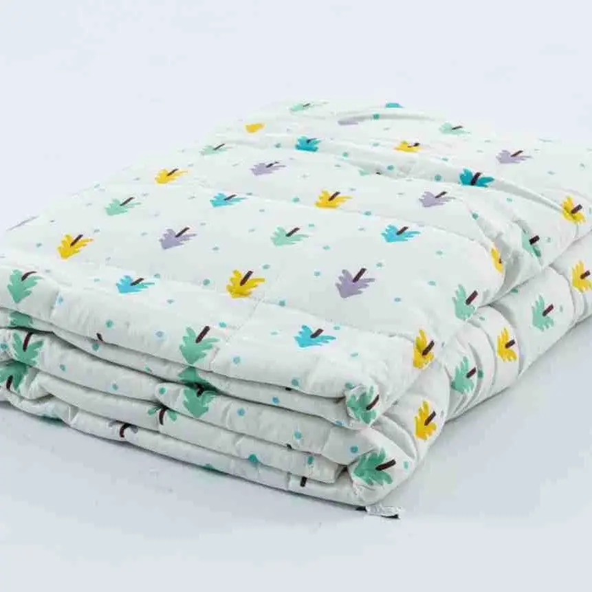 Cute Cartoon Tree Print Weighted Blanket Soft Breathable Microfiber Kids Adult Cozy Thick Quilted Bed Throw For Bedroom Living