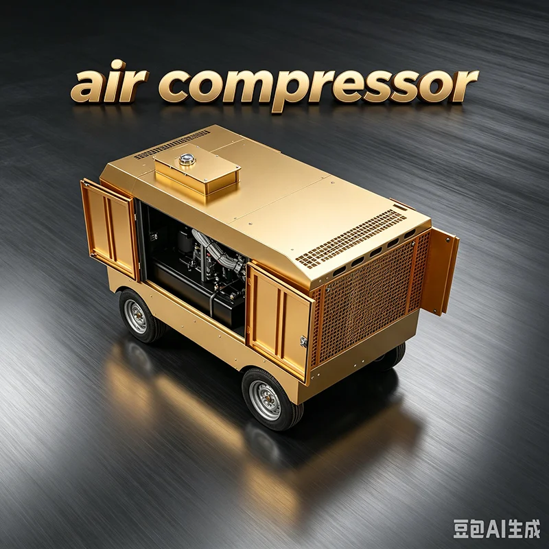 Big Airflow Towable Diesel Screw Air Compressor for Large Mining Well Drilling Construction Machinery