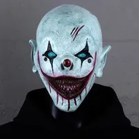 Horror The Clown in The Box Mask Cosplay Bloody Devil Killer Joker Latex Helmet Halloween Carnival Purim Party Costume Props