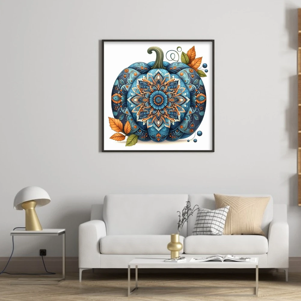 

Full Embroidery cotton Thread 14CT Counted Pumpkin Cross Stitch Kit 40x40cm