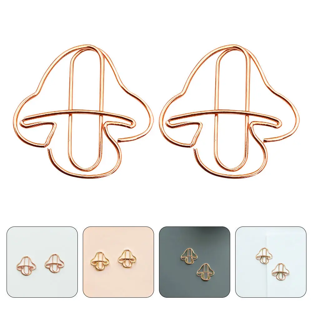 

30Pcs Mushroom Desk Accessories Creative Decorative Paper Clips for Office School Home Use Small Cute Document Organizer