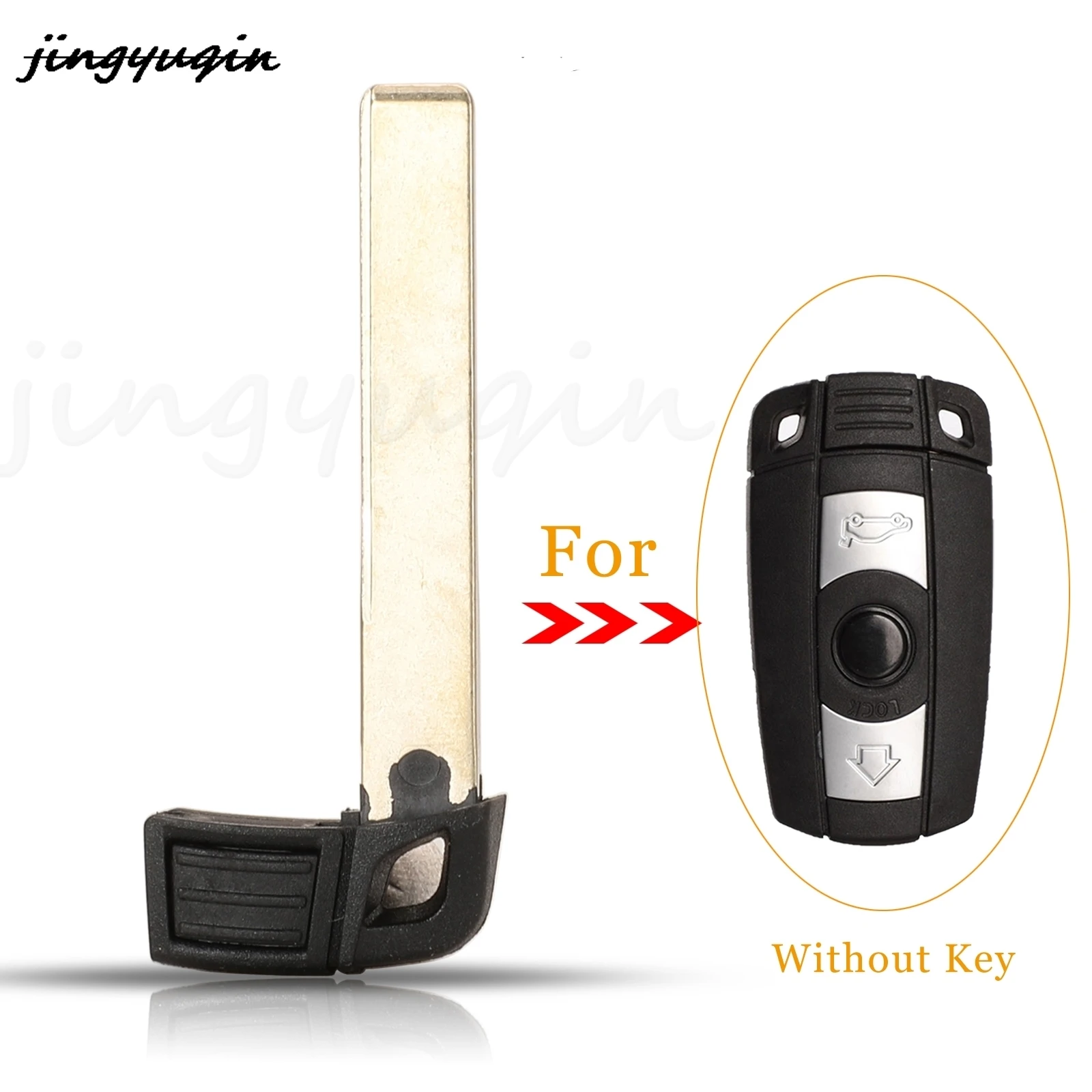 jingyuqin Remote Car Smart Key Keyless Emergency Insert Uncut Blade Blank For BMW E90 E60 E91 E92 1 3 5 6 7 Series