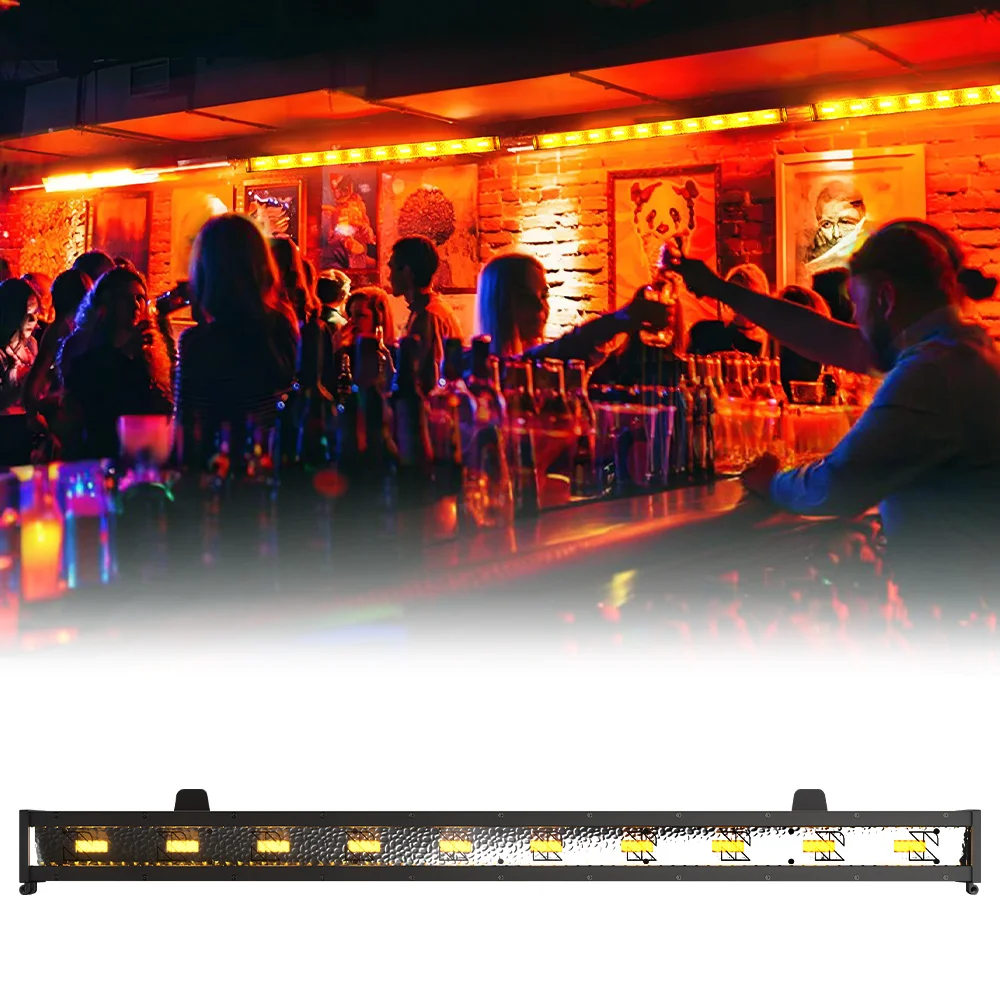 

SHEHDS LED Retro 10x20W Amber Strobe Light Waterproof IP65 RGB Effects For Outdoor Music Festival Party DJ Disco Concert
