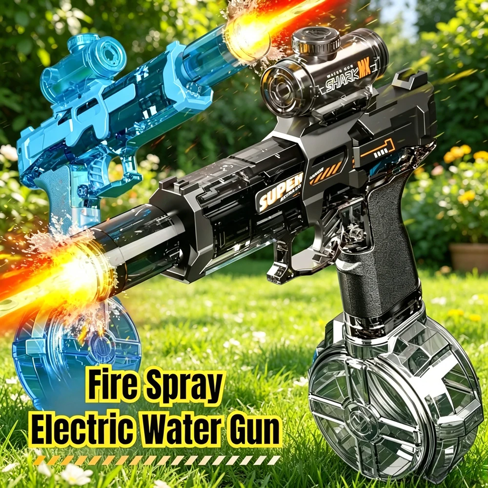 

Kids’ Automatic Water Gun Electric Continuous Fire Water Blaster Perfect Summer Beach Great Holiday Gift for Boys