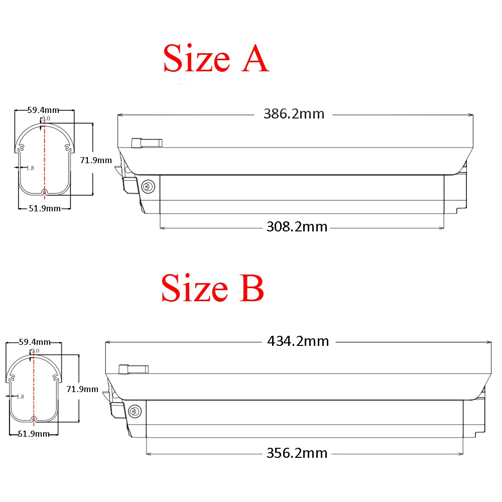 Himo C30 E-Bike replacement battery pack 36V 10Ah 10.5Ah 250W 500W ebike frame intube batteries