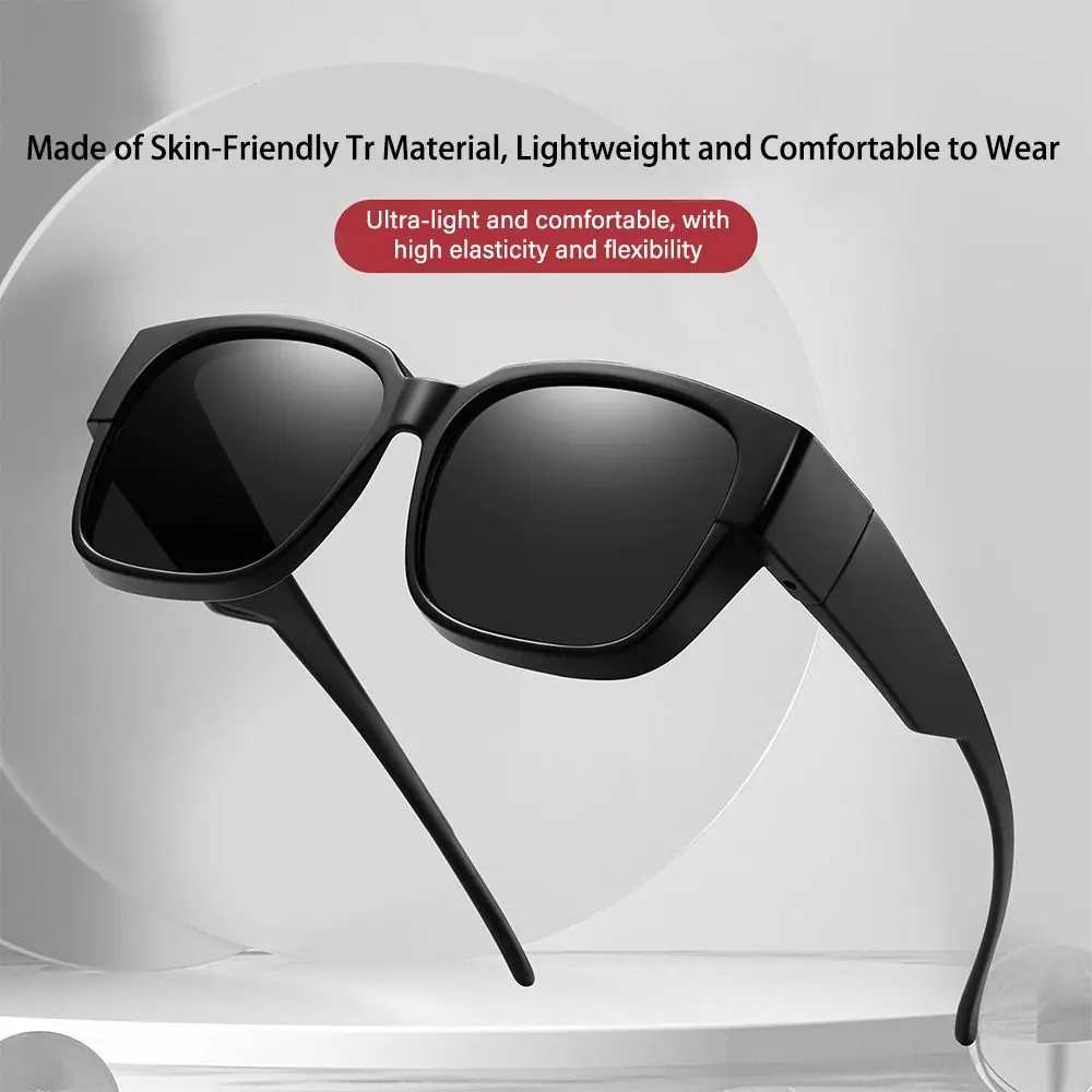 UV Protection for Driving Riding Sun Glasses Wrap Around Polarized Fit Over Glasses Sunglasses Square Shades