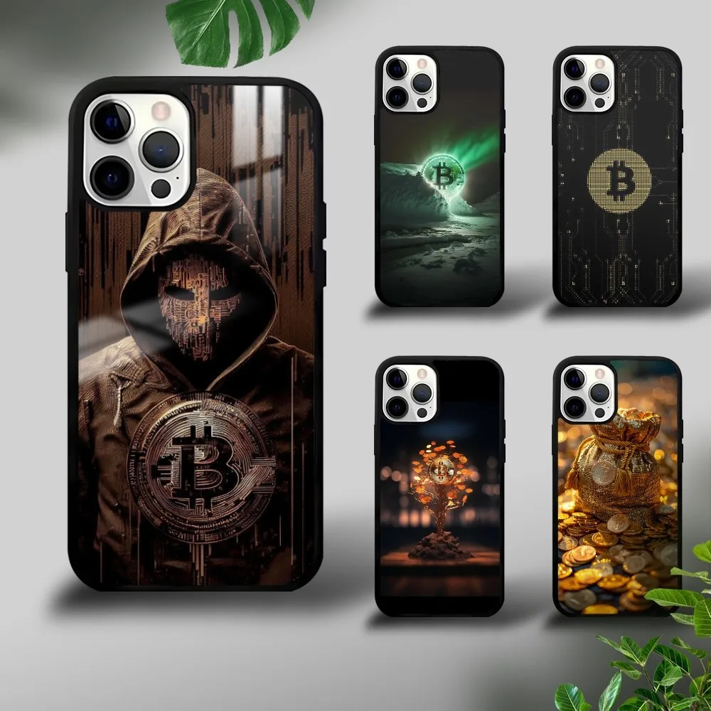 luxury B-Bitcoin B-BTC Phone Case For iPhone 16 15 14 13 12 11 Pro Xs Max Mini Plus Celulares Hard Funda