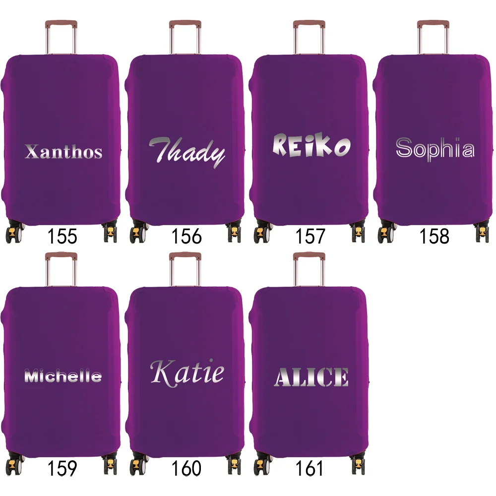 Custodia per bagagli con nome personalizzato Accessori da viaggio da 18-32 pollici Copertura antipolvere resistente all'usura Custodia protettiva con opzioni di stile multiple