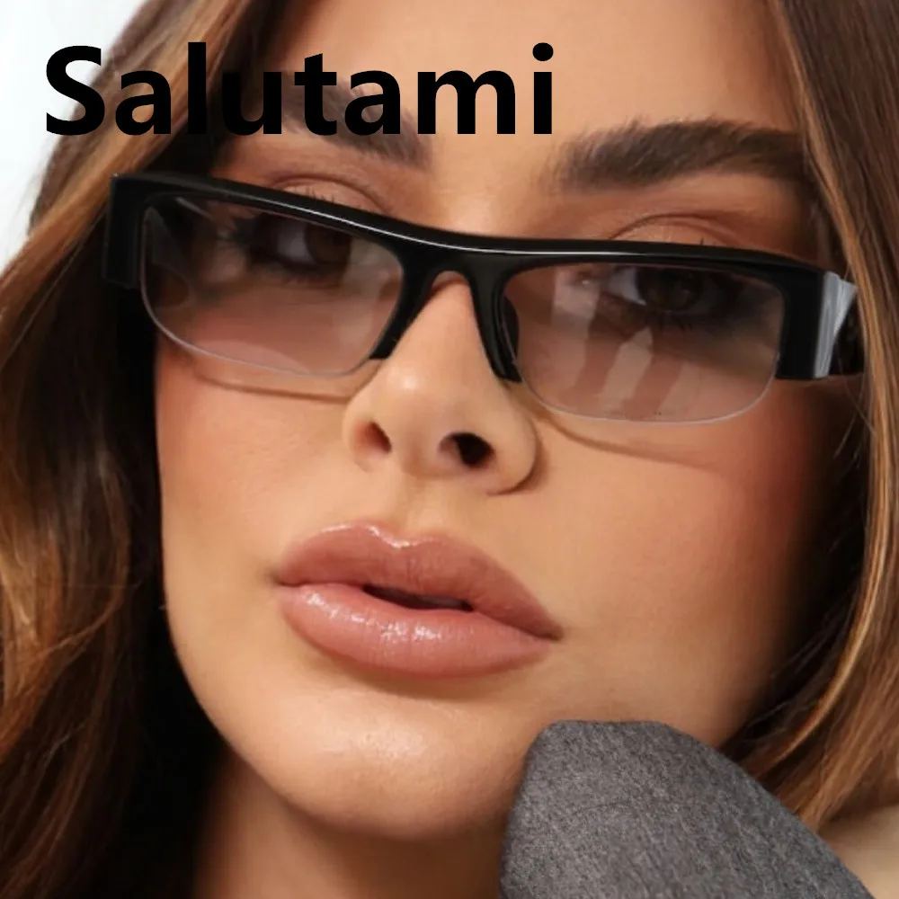 Neue Modische Kleine Quadratische Leoparden-Schwarze Brillenfassung für Damen Vintage Halbrahmen-Sonnenbrille Damen Outdoor-Brillen UV400 – Detail 3