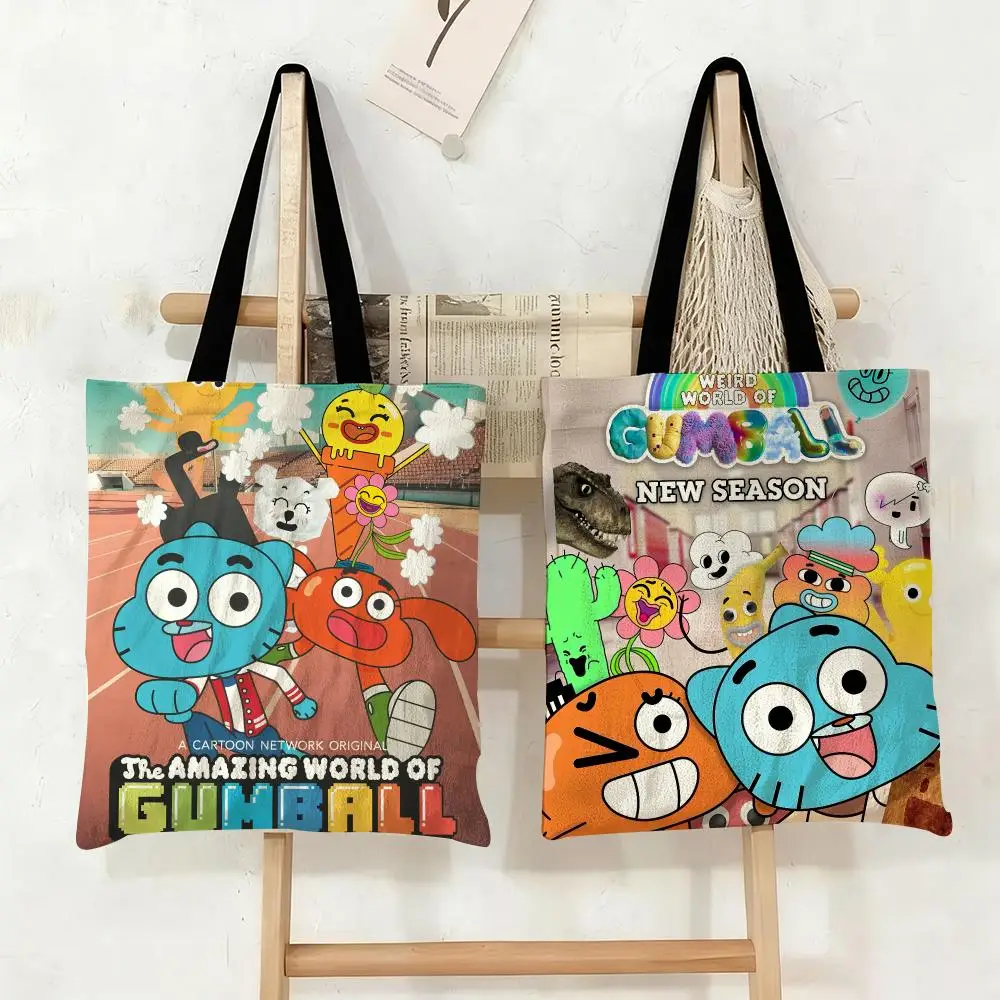 A-Amazing World Gumball Storage Bags Large Eco Friendly Capacity Canvas Shopping Bag Shoulder Handbag Daily Use