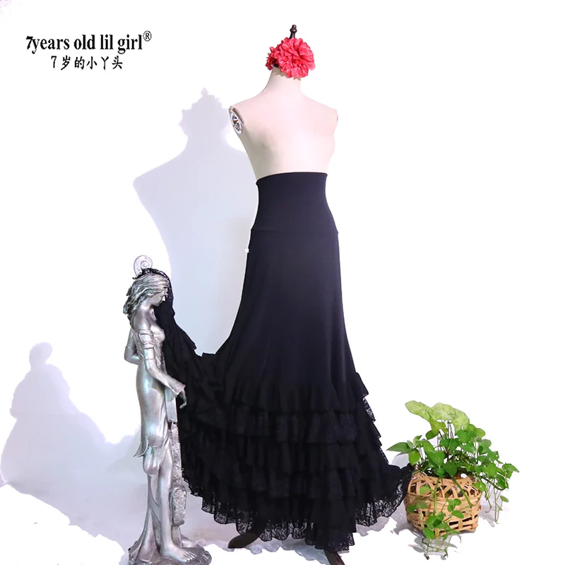 Costume da flamenco spagnolo Abito da performance Donna Ragazza Gyspy Sala da ballo DTT94Festival Performance Abbigliamento da ballo Colori multipli GZ17