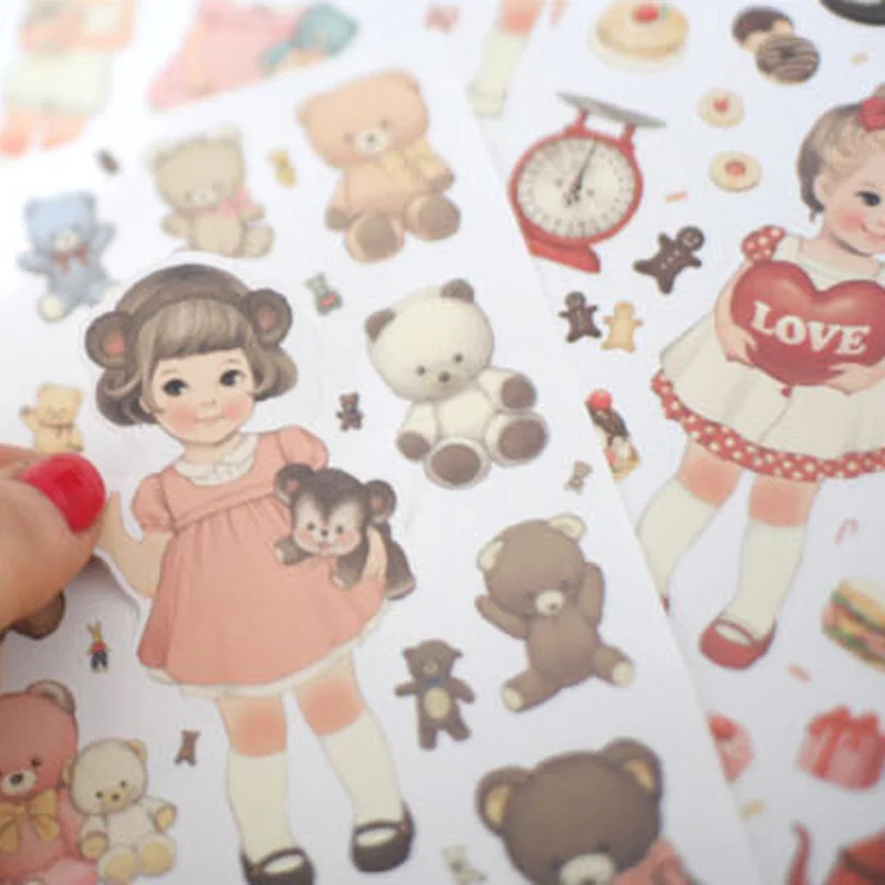 Pegatinas de papel Kawaii para manualidades, pegatinas decorativas para álbum de recortes, diario, papelería, palo, etiqueta, suministros escolares