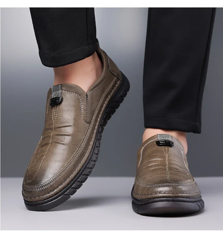 Herren Business-Slipper mit weicher Sohle, bequeme Freizeitschuhe, rutschfest, verschleißfest, Slip-On-Herrenschuhe-HT999 – Detail 4